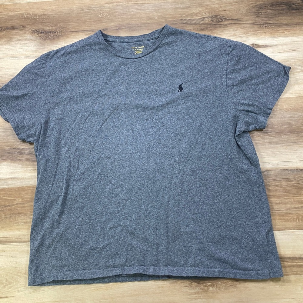 Ralph Lauren T-Shirt Mens XL Minimalist Cotton Classic Fit Gray Heritage Casual